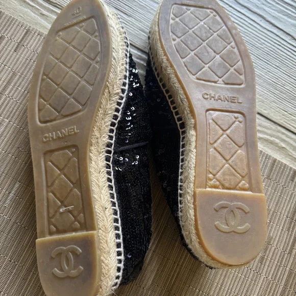 Chanel black sequin espadrilles - Picture 4 of 4